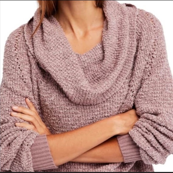 Free People By Your Side Sweater in Mauve - Picture 6 of 13